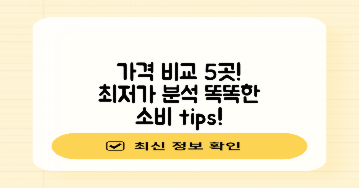 5곳의 가격 비교 분석