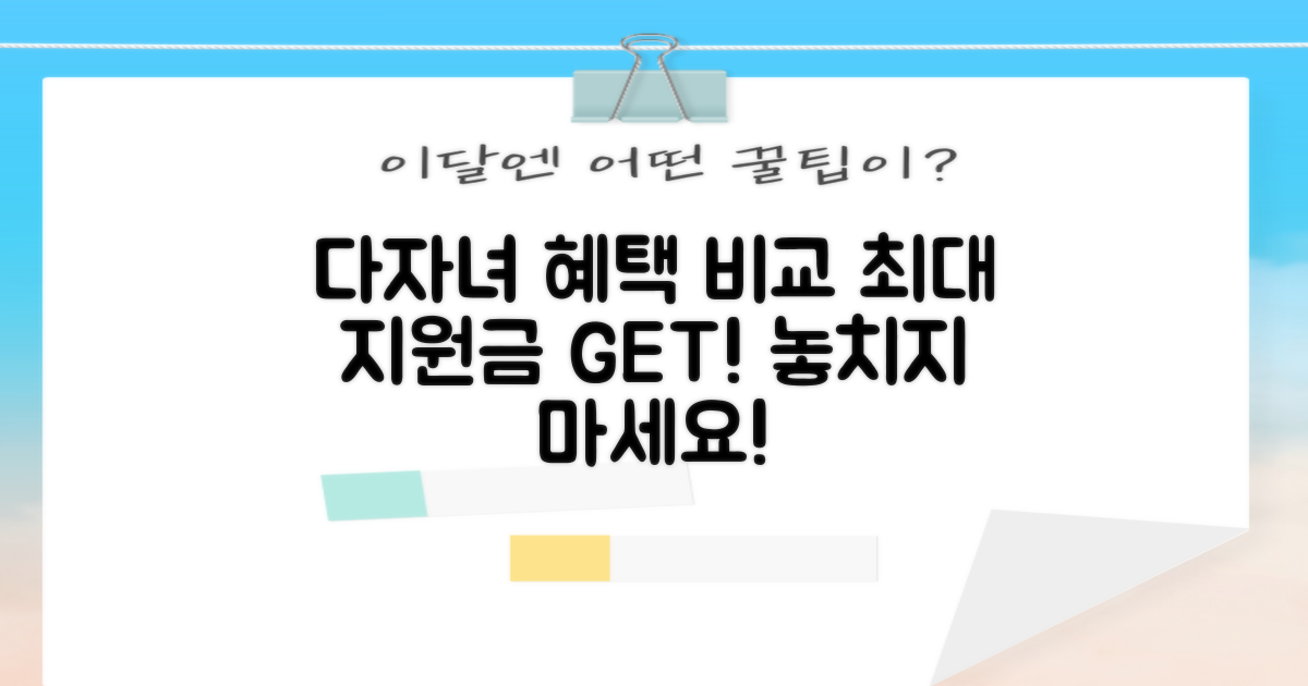 다자녀 가구 혜택 비교