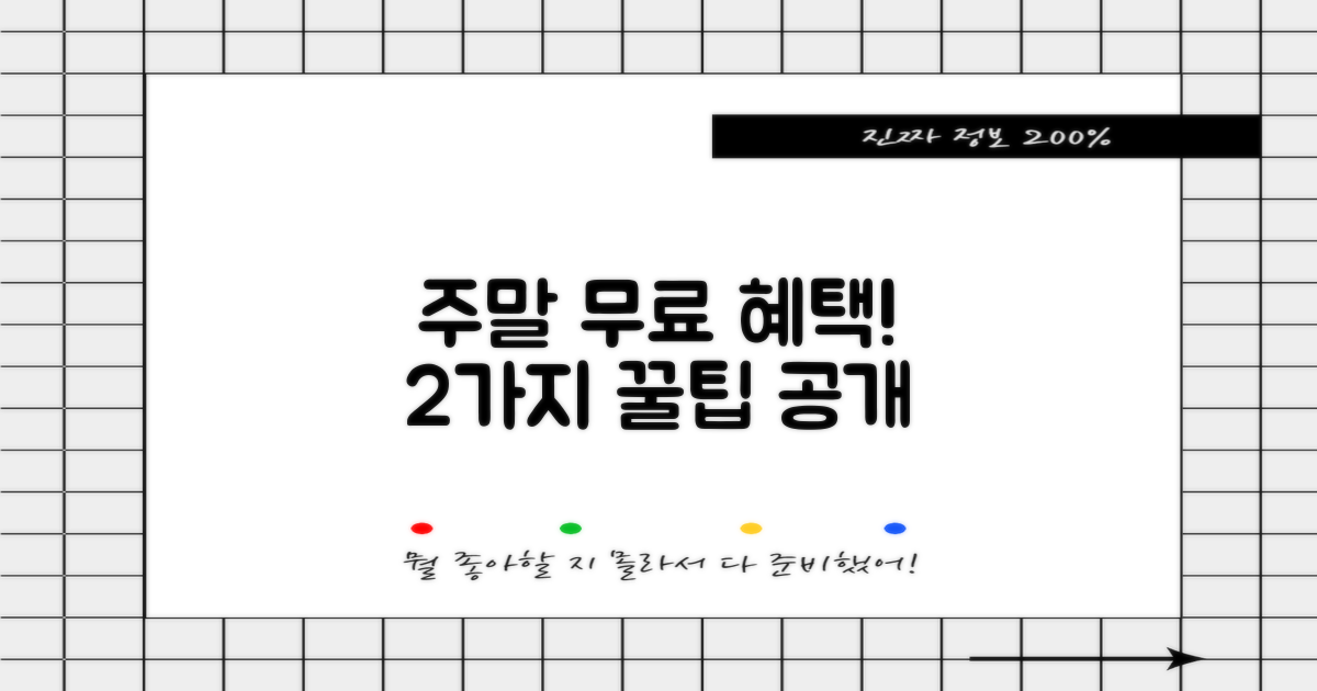 주말 무료 이용 2가지 방법