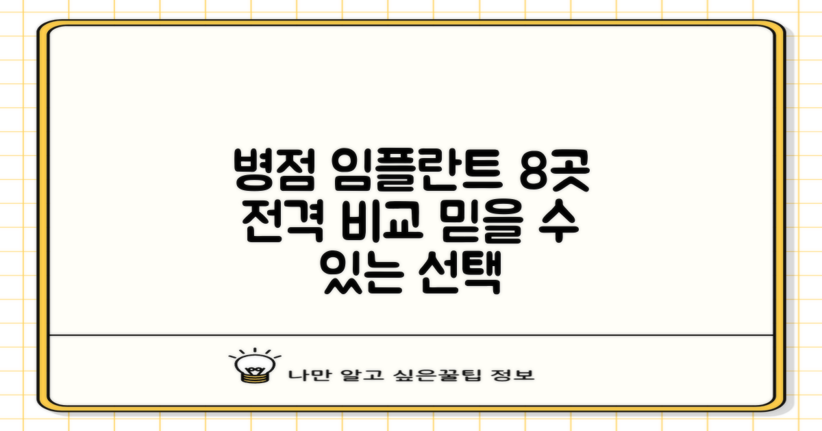 병점 임플란트 8곳 비교 분석