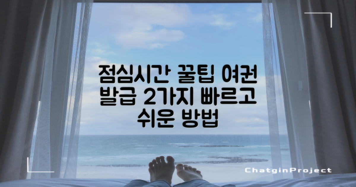 2가지 점심시간 여권 업무 팁