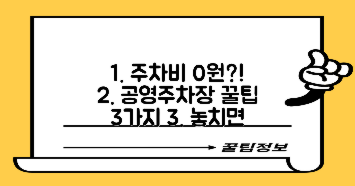 3가지 공영주차장 할인 꿀팁