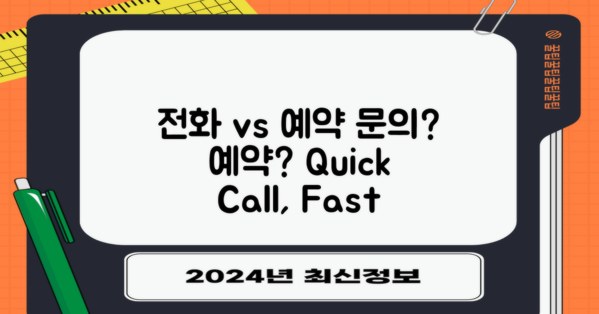 전화, 문의 vs 예약