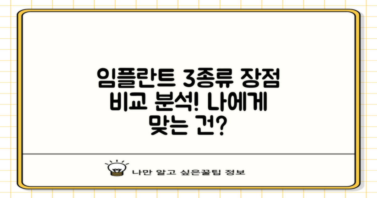 3가지 임플란트 종류 및 장점